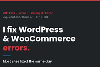 fix your wordpress and woocommerce errors and bugs