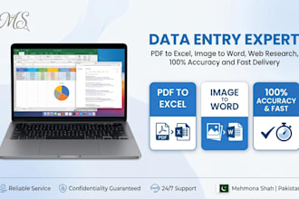 do accurate  data entry pdf to excel work