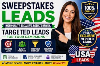 deliver USA senior elderly leads, sweep leads, gamblers leads,