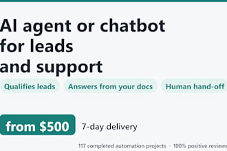 build an ai agent or chatbot for lead qualification and support