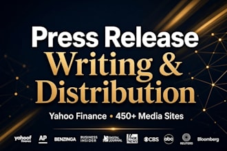 write press release, PR distribution and media distribution, yahoo finance