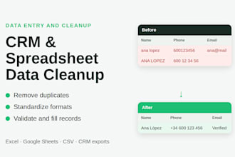 clean, deduplicate and format your CRM or spreadsheet data