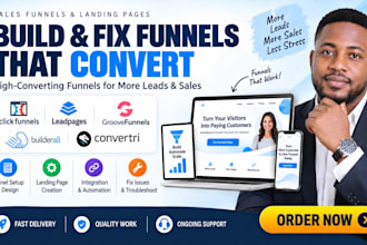 build fix clickfunnels leadpages groove funnel buiderall convertri landing pages