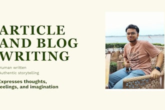 write professional articles and blogs