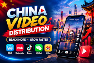 upload and promote videos on xiaohongshu, bilibili douyin, youku, rednote wechat