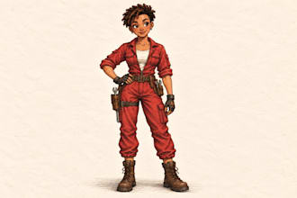create a professional character sheet or reference sheet for your character