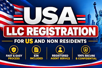 do usa llc registration, usa company registration for us and non residents, ein
