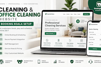 design office cleaning service car wash website with booking koala pricing