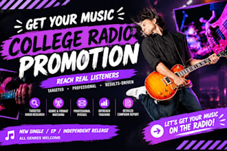 submit your music to targeted college radio stations for radio promotion
