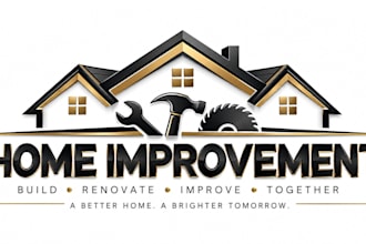 design a professional renovation, remodeling or contractor home improvement logo
