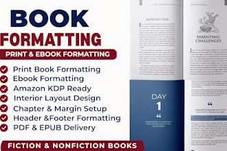 do amazon KDP book formatting paperback kindle ebook layout design book promo