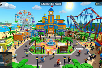 design roblox game environments, level designs, game map and game world