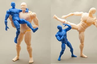 create 3d articulated toys, poseable models, action figures, bjd stl 3mf