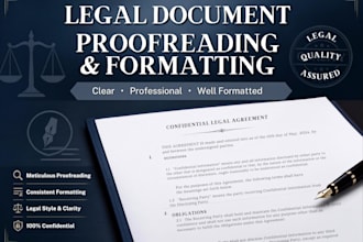 legal document proofreading and formatting
