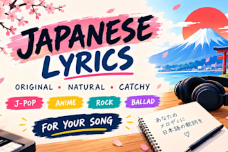 write your japanese lyrics