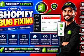 do shopify custom coding and shopify bug fix