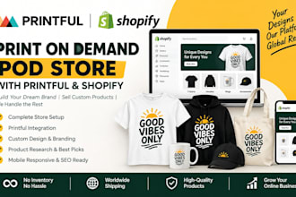 design and set up your printify and printful