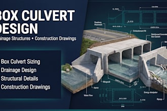 design box culverts drainage structures and construction drawings
