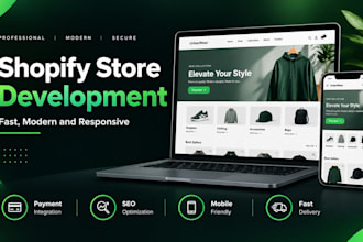 create a professional shopify store with payment and SEO setup