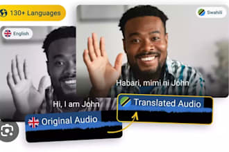 do english to swahili translation and professional voiceover