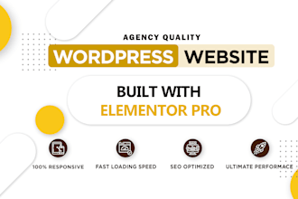 design wordpress website using elementor pro page builder