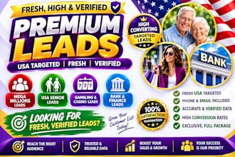 deliver USA senior elderly leads, sweep leads, gamblers leads,