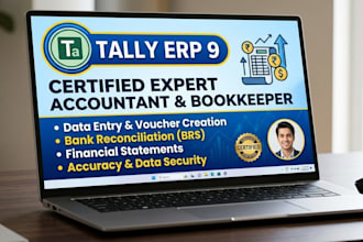 be your certified tally erp 9 accountant and bookkeeping