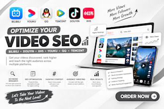 optimize your bilibili channel youku qq tencent bilibili douyin xhs video seo