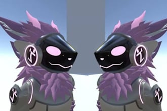 create custom protogen avatar metal anime character design
