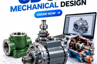 do 3d cad product design, industrial design, mechanical design and fea analysis