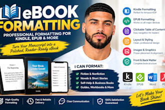 professionally format your ebook for kindle and epub