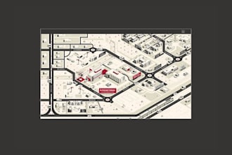 create a custom vector map illustration, city, location, travel and street map