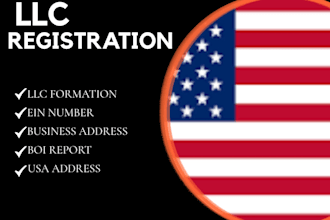 assist with US llc registration, business formation and documents