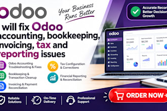 fix odoo accounting, bookkeeping, invoicing, tax and reporting issues