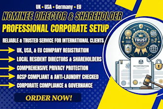 provide professional UK, USA, and eu nominee director services