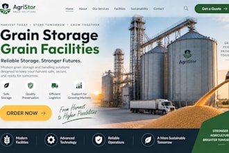 design wix grain elevator website grain storage grain facility website