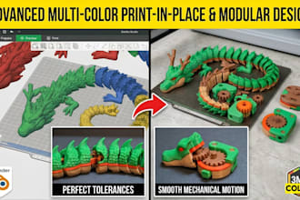 design and 3d print custom fidget clickers, articulated flexi toys, or stl model