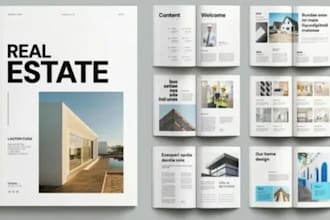 design professional real estate brochures, property flyers and sales catalogs