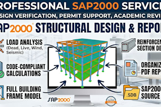 structural calculations report, beam slab column design, sap2000 structural calc