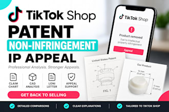 draft tiktok shop patent non infringement letter and IP appeal