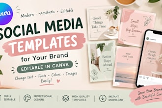 design editable canva templates for social media