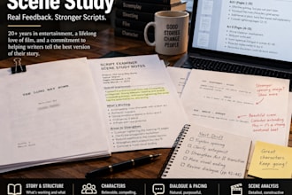 provide professional screenplay script coverage, analysis and scene study