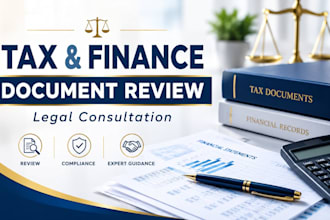 review tax and finance documents with legal consultation