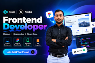 develop a modern react nextjs frontend website