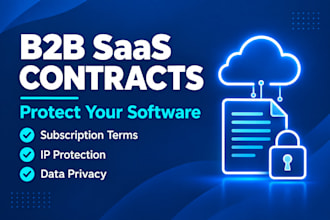 draft a custom b2b saas commercial contract and terms of service