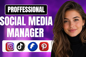 be your social media marketing manager, social media manager, media posting
