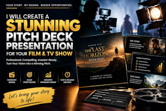 create a cinematic film pitch deck, TV show pitch and movie presentation in 24h