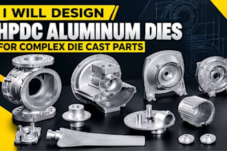 design hpdc aluminum die for comple die cast parts