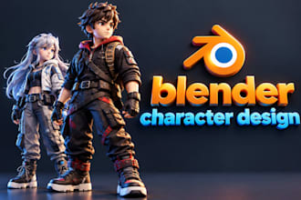 design 3d character models game characters and low poly game assets with blender