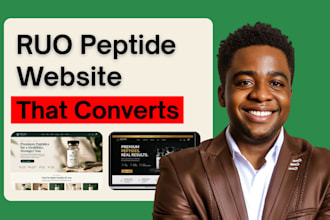 build a ruo peptide research website with age gate and calculator